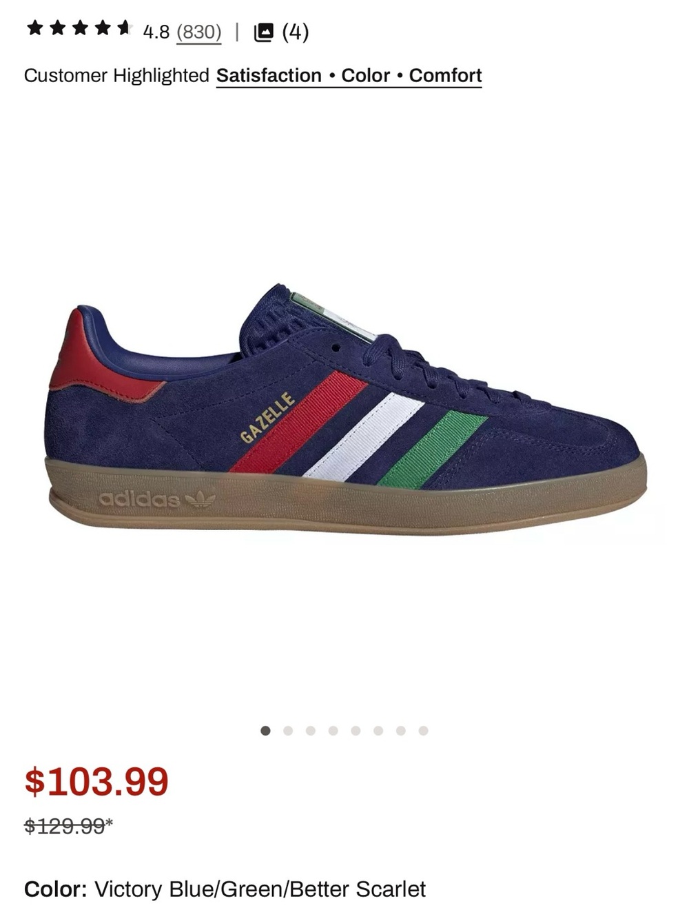 adidas Men's FIFA World Cup Gazelle Indoor Shoes